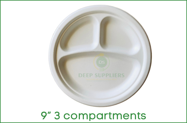 Supplier of 9 inch Plate with 3 Compartment in Michigan